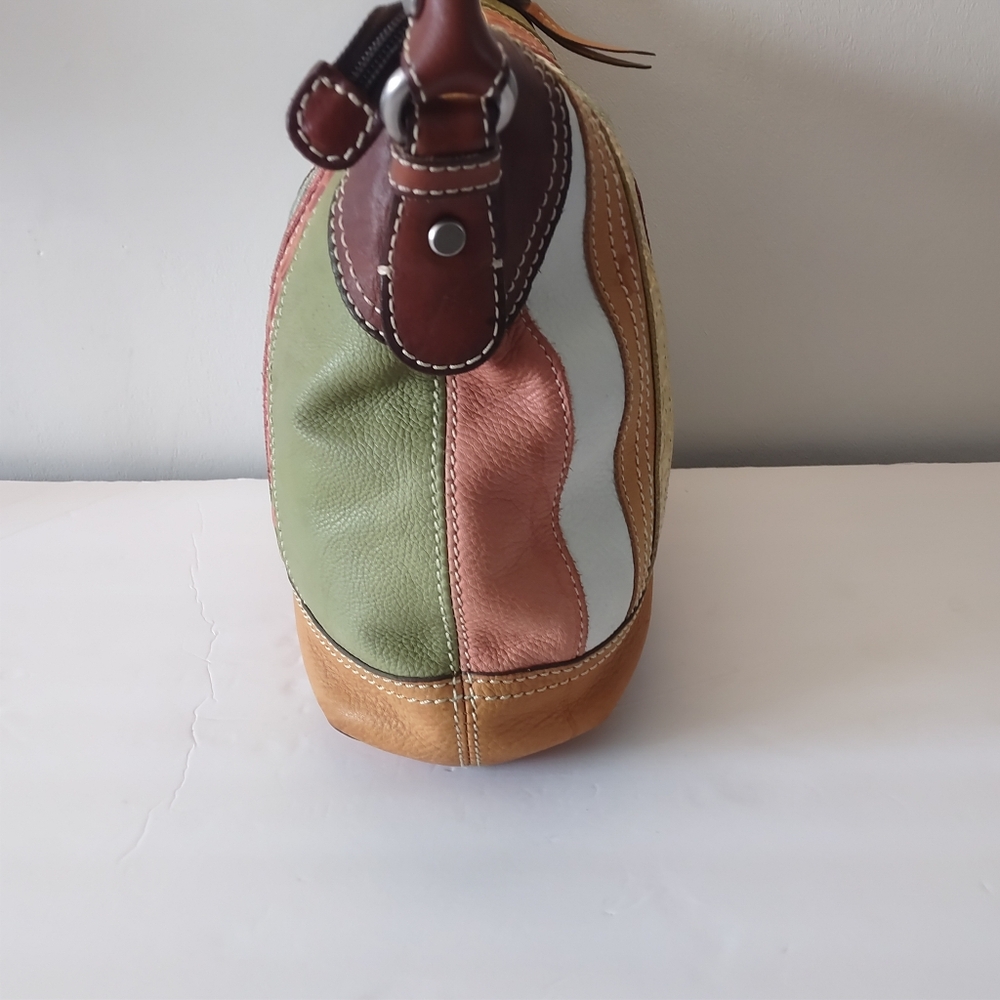 Fossil leather and suede patchwork shoulder bag - Picture 10 of 16